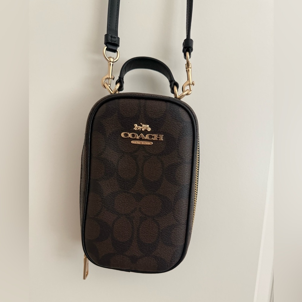 Coach Brown Eva Phone Crossbody